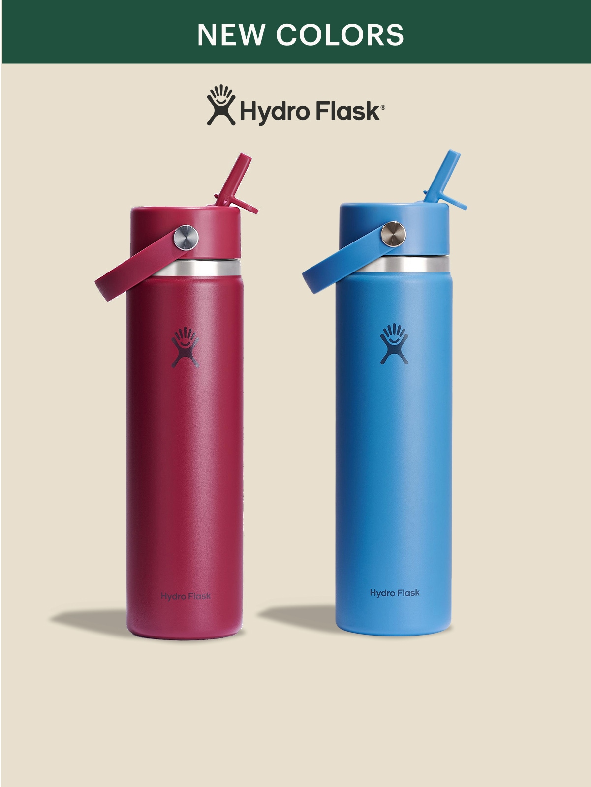 Hydro Flask. Two 24 ounce water bottles.