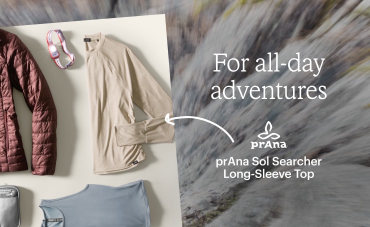 prAna Sol Searcher Long-Sleeve Top. Headline: For all-day adventures