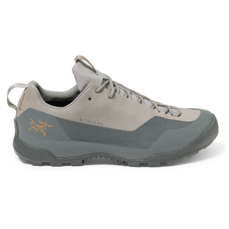 An approach shoe from the brand Arc'teryx, shown from a side view