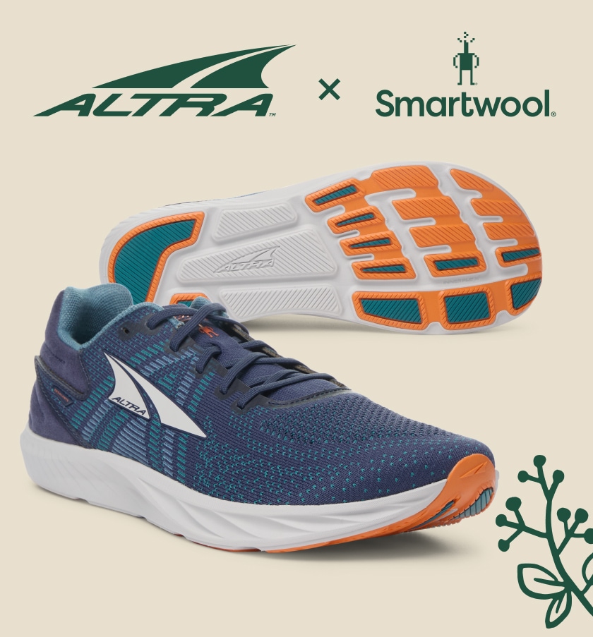 A pair of Altra x Smartwool Escalante 4 shoes.