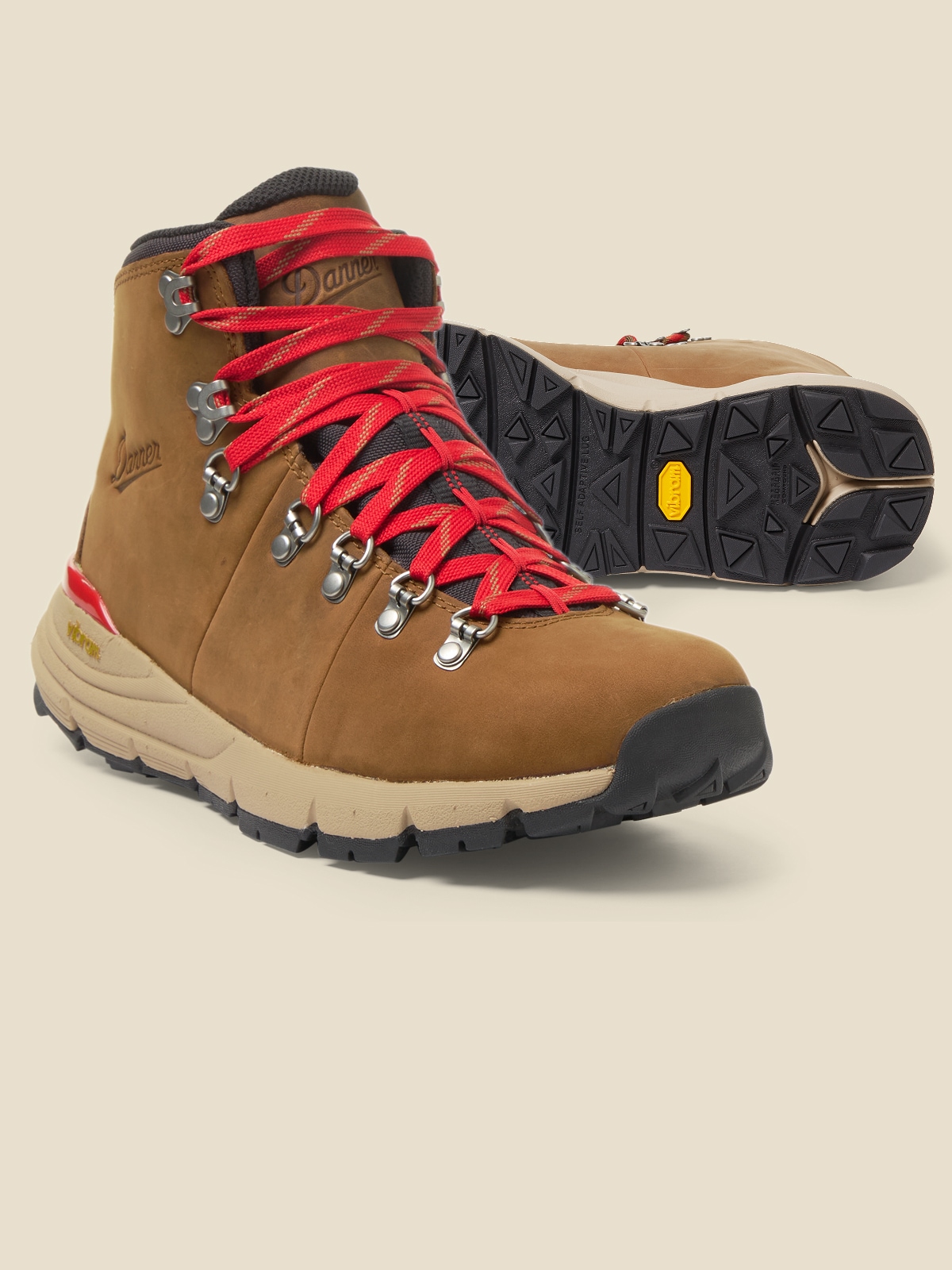 A pair of Danner hiking boots.
