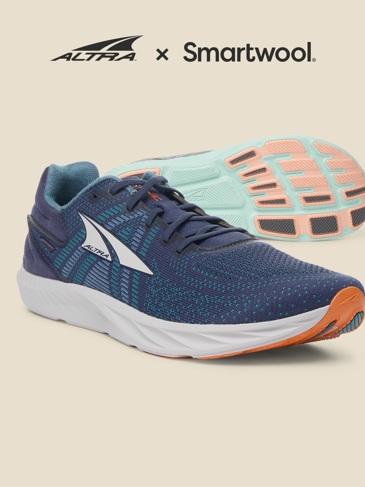 Altra x Smartwool. The Escalante 4 road-running shoes.