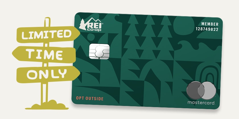Limited-time offer! The REI Co-op Mastercard.