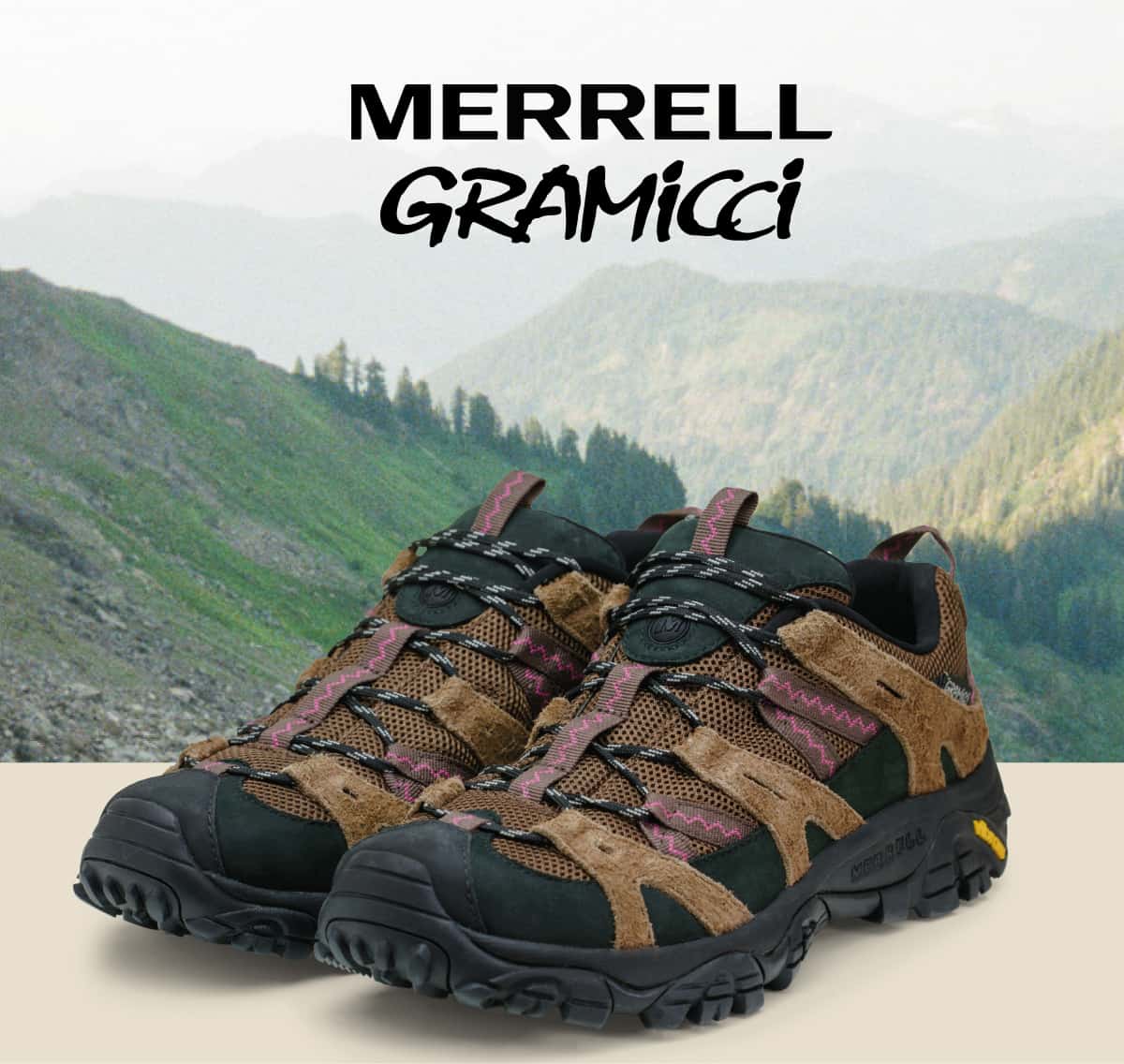 The Merrell Moab 2 Siren x Gramicci hiking shoes