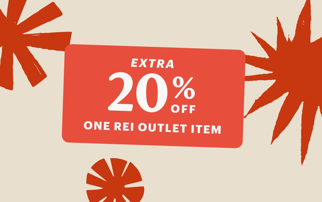 A member coupon for 20% off one R E I Outlet item.