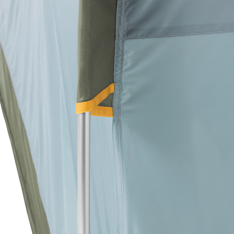 Picture of a tent pole in a tent sleeve