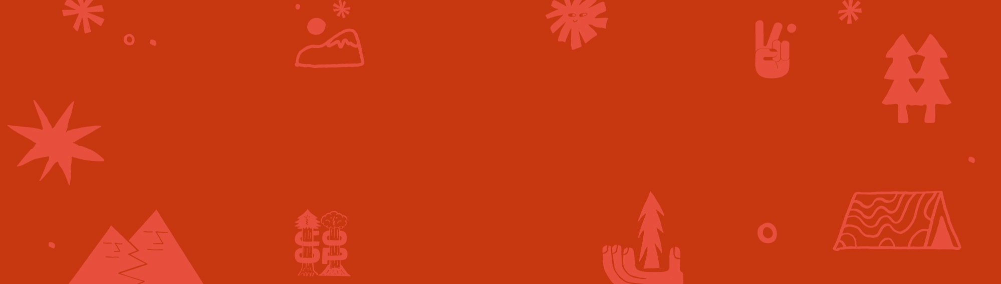 ‘Cyber Week Sale’ over a red background with hand-drawn holiday motifs throughout.