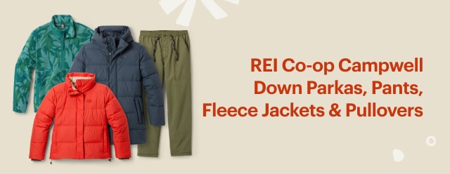 REI Co-op Campwell Down Parkas, Pants, Fleece Jackets & Pullovers