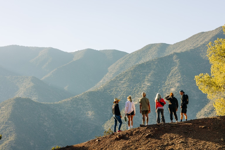 Several hikers on an Intrepid adventure trip to Morocco