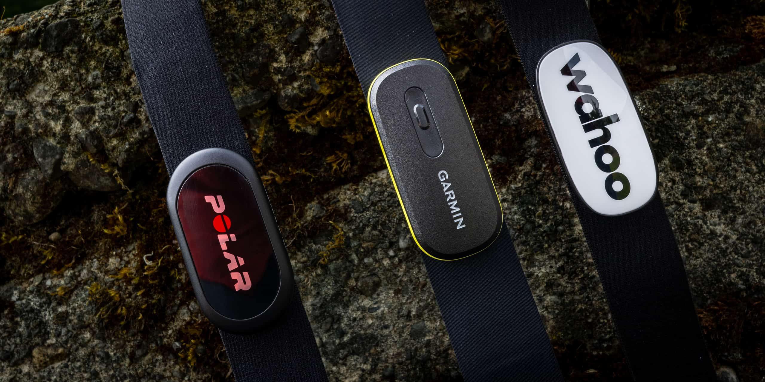 Three chest-strap heart rate monitors