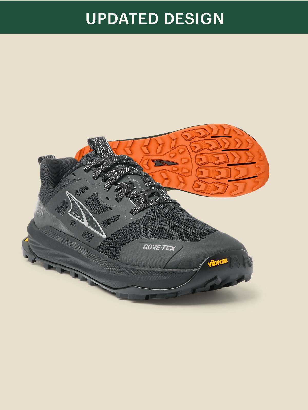 A pair of Altra running shoes on a light colored background.