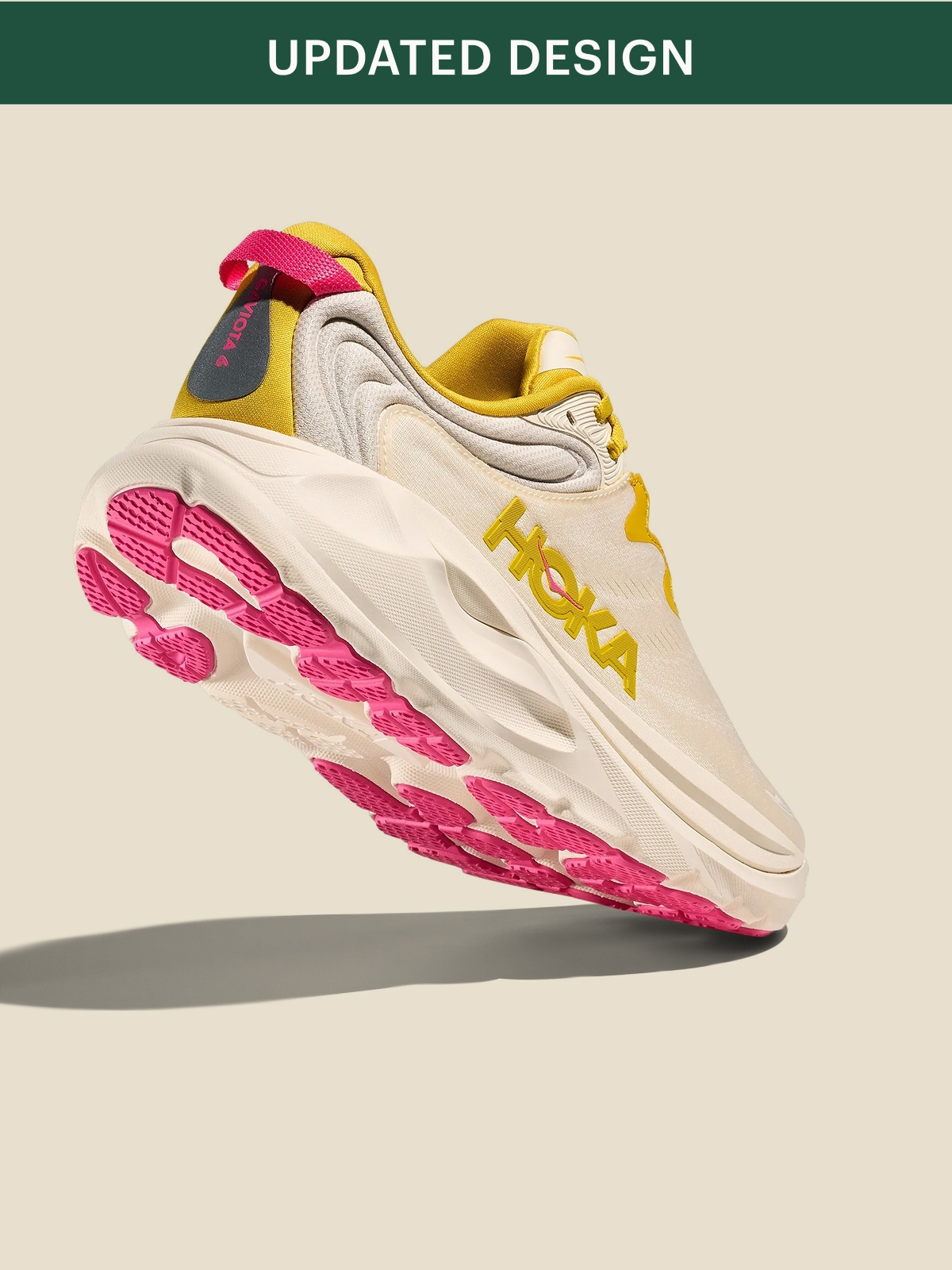 A HOKA Gaviota 6 shoe on a light colored background.