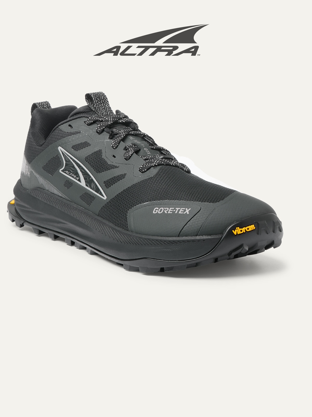 The Altra Timp 6 running shoe on a light colored background.