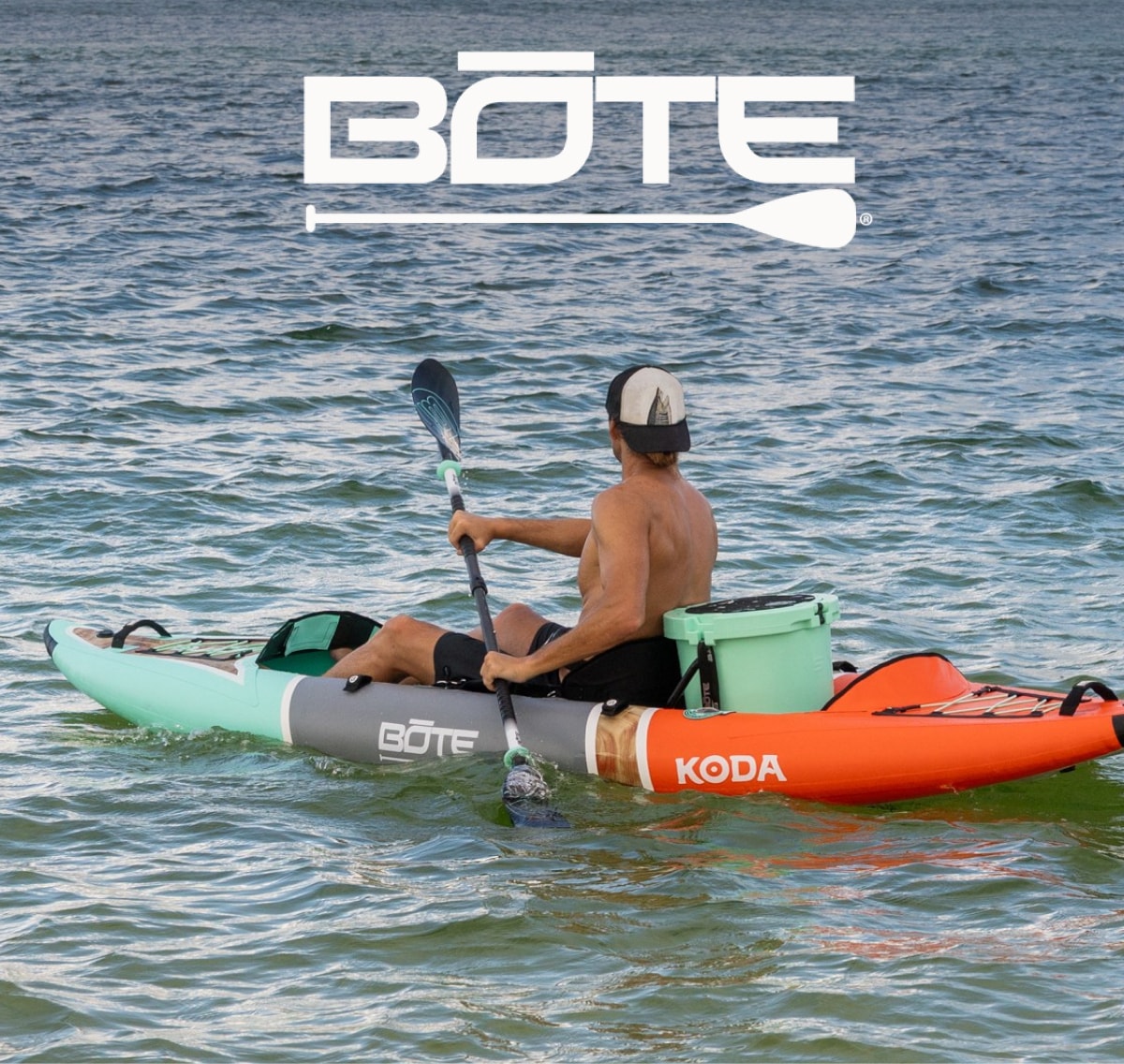 A person out on the water in their BOTE kayak.