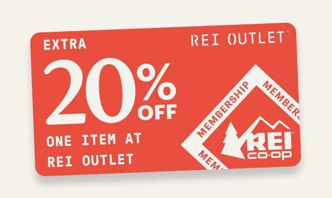 A member coupon for an extra 20% off one R E I Outlet item.