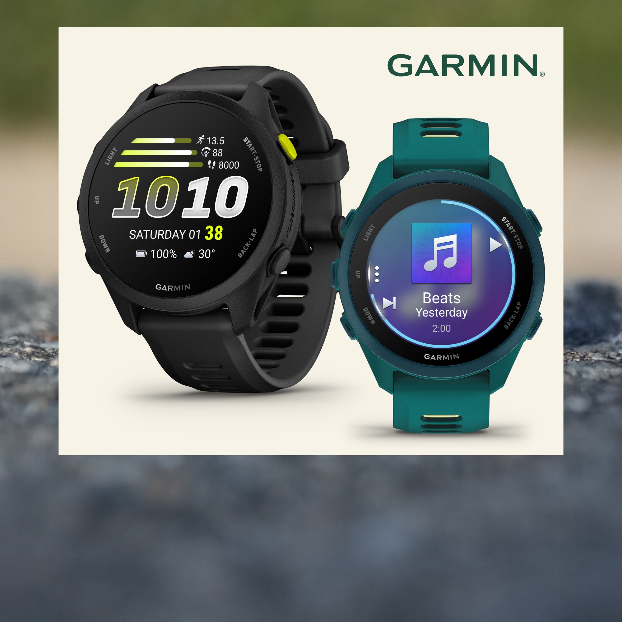 The Forerunner 70 and 170 smartwatches from Garmin.
