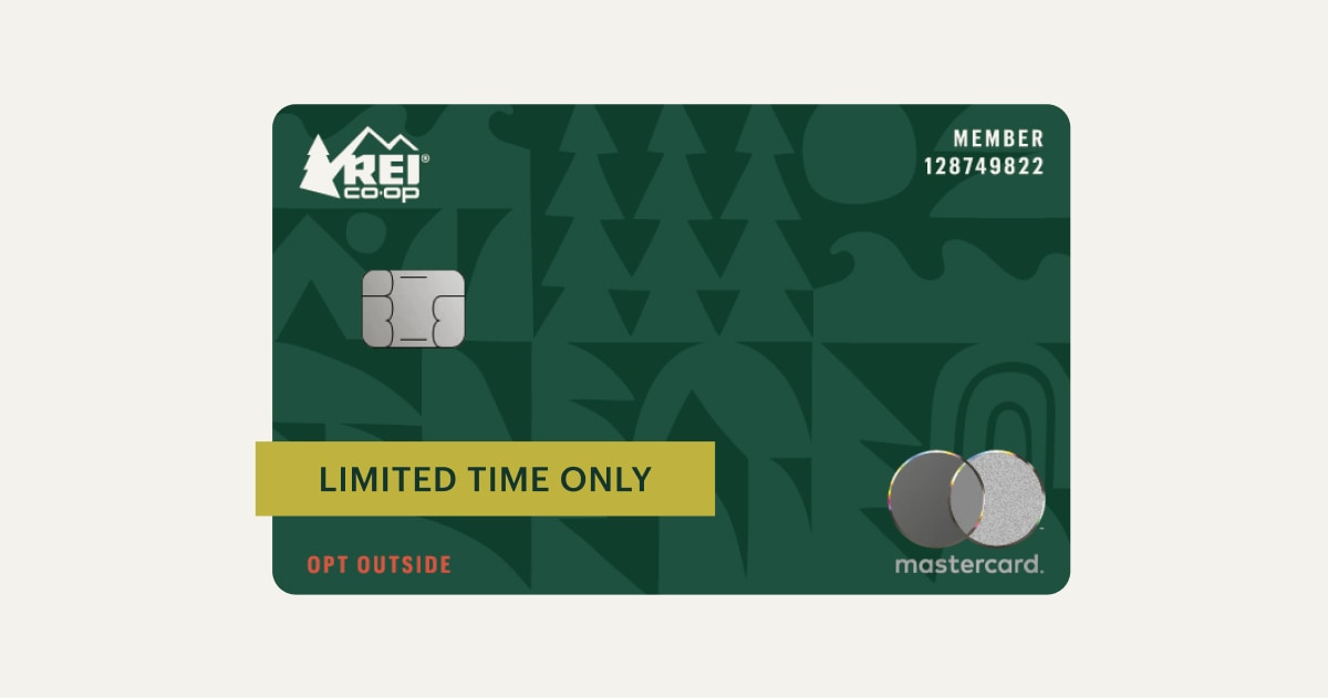 Limited time only! The R E I Co-op Mastercard.