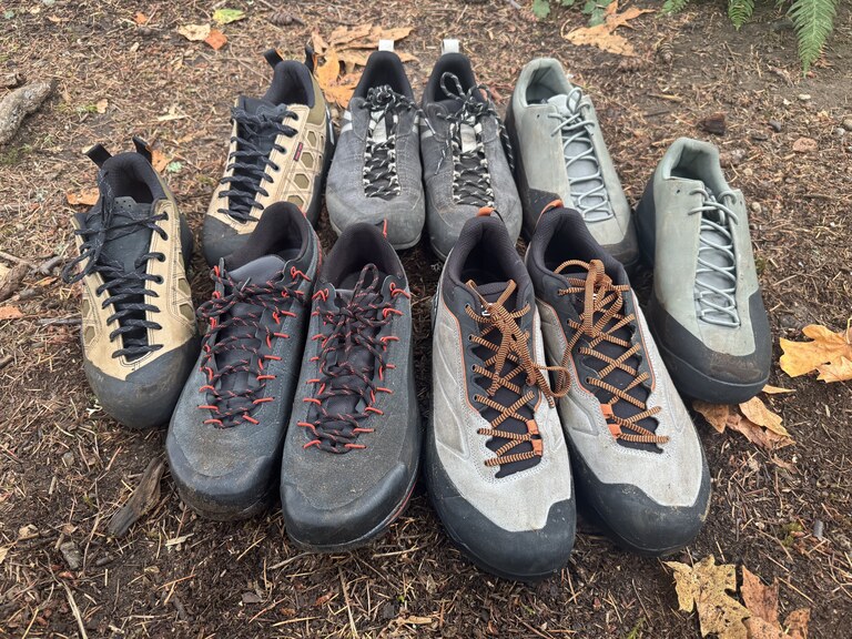 A collection of shoes that REI member-testers tested in the field.