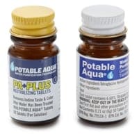 Two bottles of water neutralizing tablets