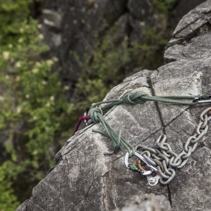 a rock climbing rope