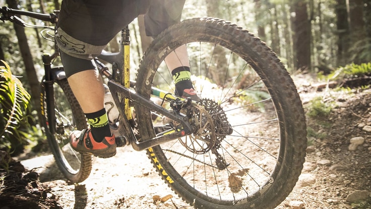 riding bike downhill