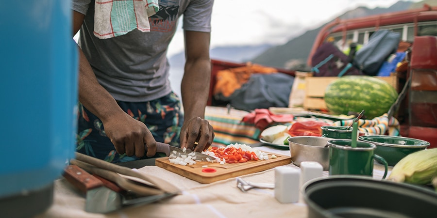 Tiny Kitchen Set for Cooking Real Food - Portable Mini Camping