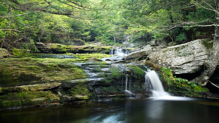 A waterfall in the Catskill Mountains