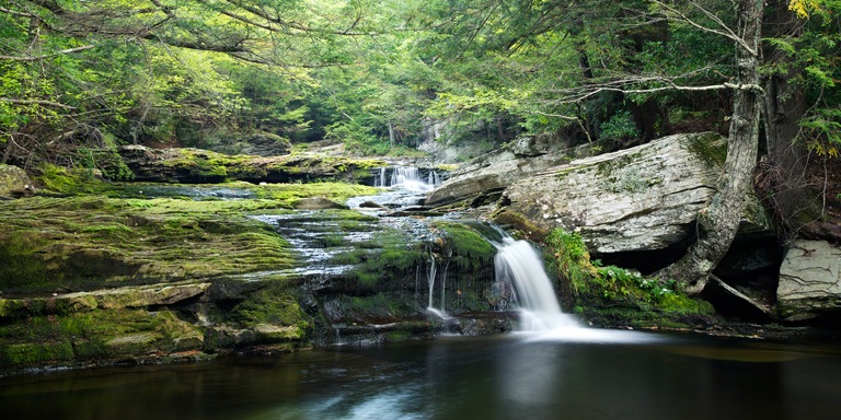A waterfall in the Catskill Mountains