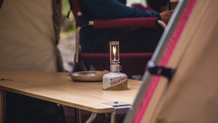 Lantern on a table
