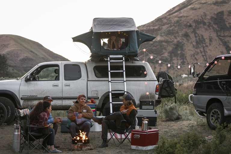 A roof top tent 