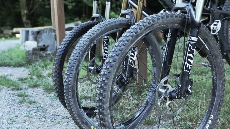 three mountain bikes