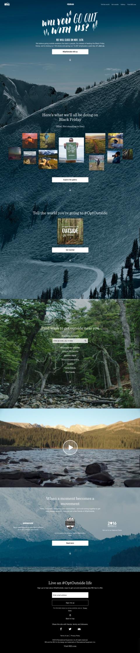 REI.com/opt-outside Desktop
