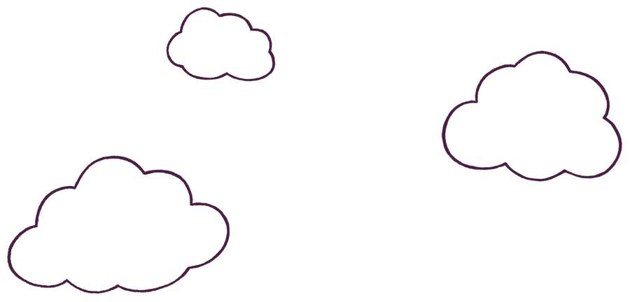 An animated illustration of an airplane flying