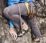 example of a mantle move while rock climbing
