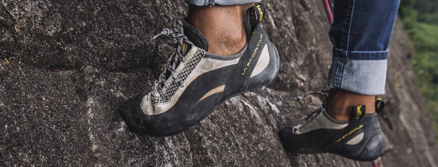 washing rock climbing shoes