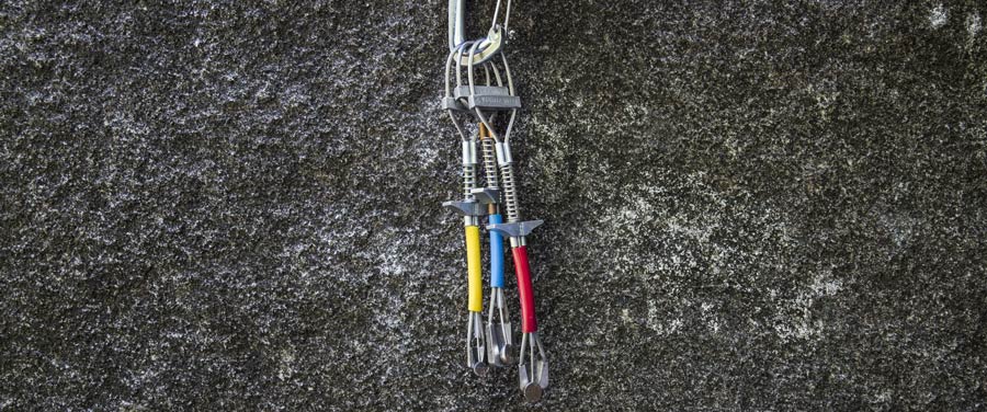 spring loaded rock climbing wedge