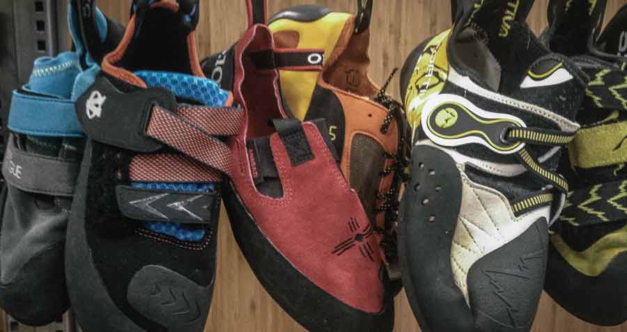 picking climbing shoes