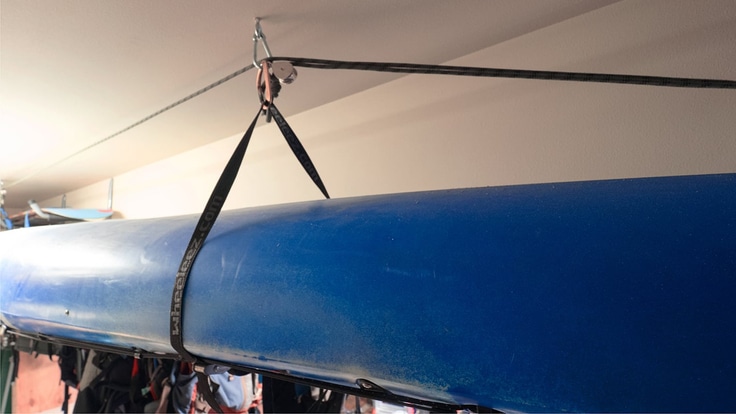 How to Hang a Kayak from the Ceiling  