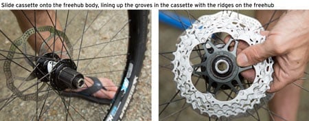 replacing a cassette on a bike