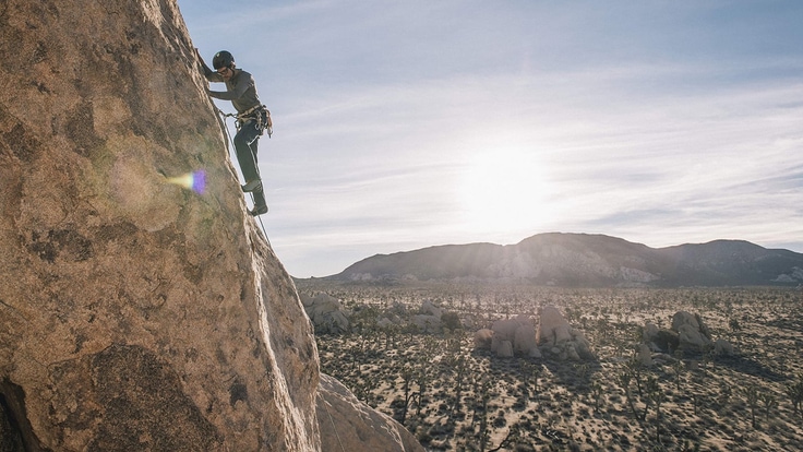 Woman climbing