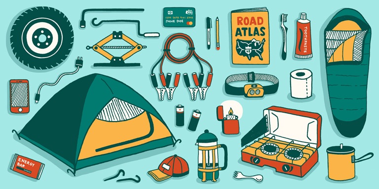 Materials shop for camping