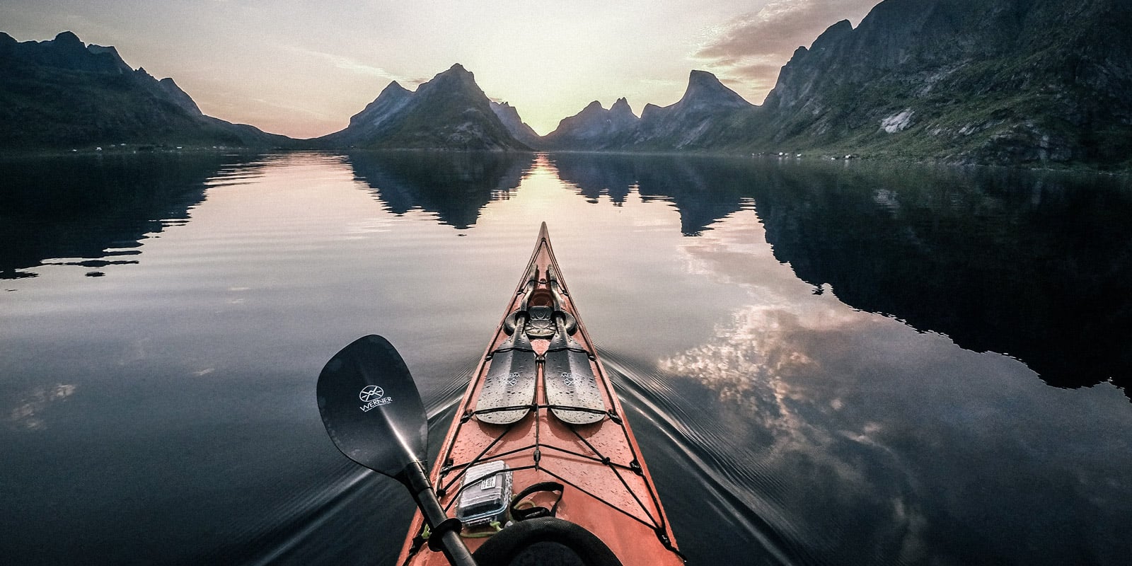 Kayak on a mountain lake