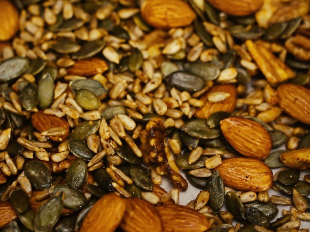 Close-up shot of trail mix