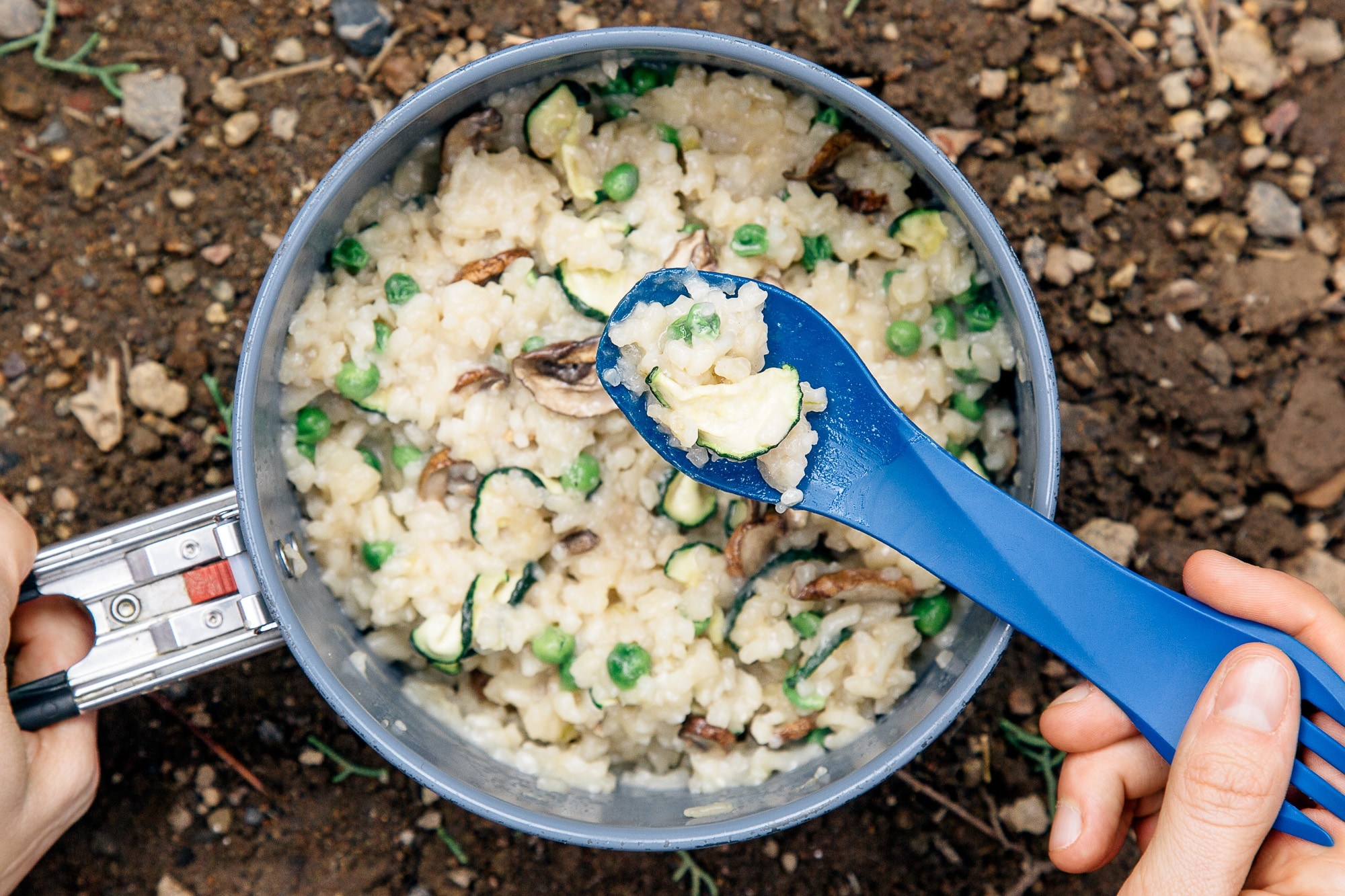 Risotto backpacking meal