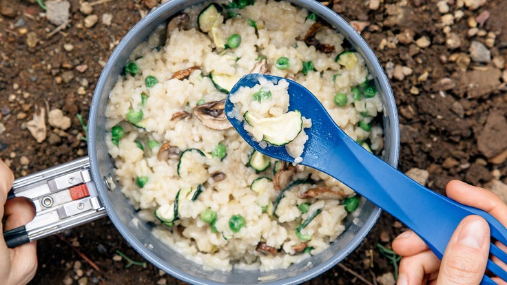 Risotto backpacking meal