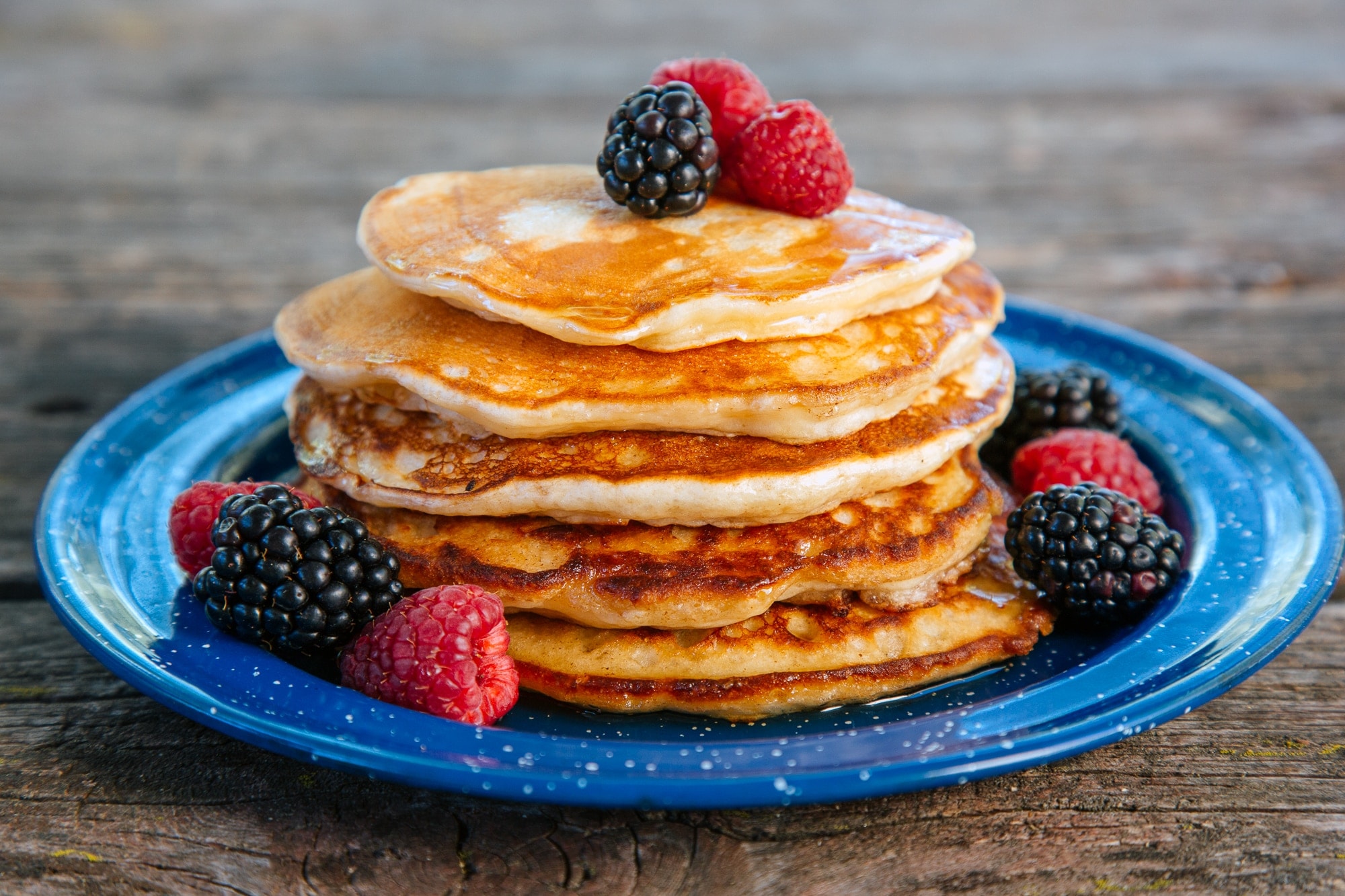 A plate of Greek yogurt pancakes