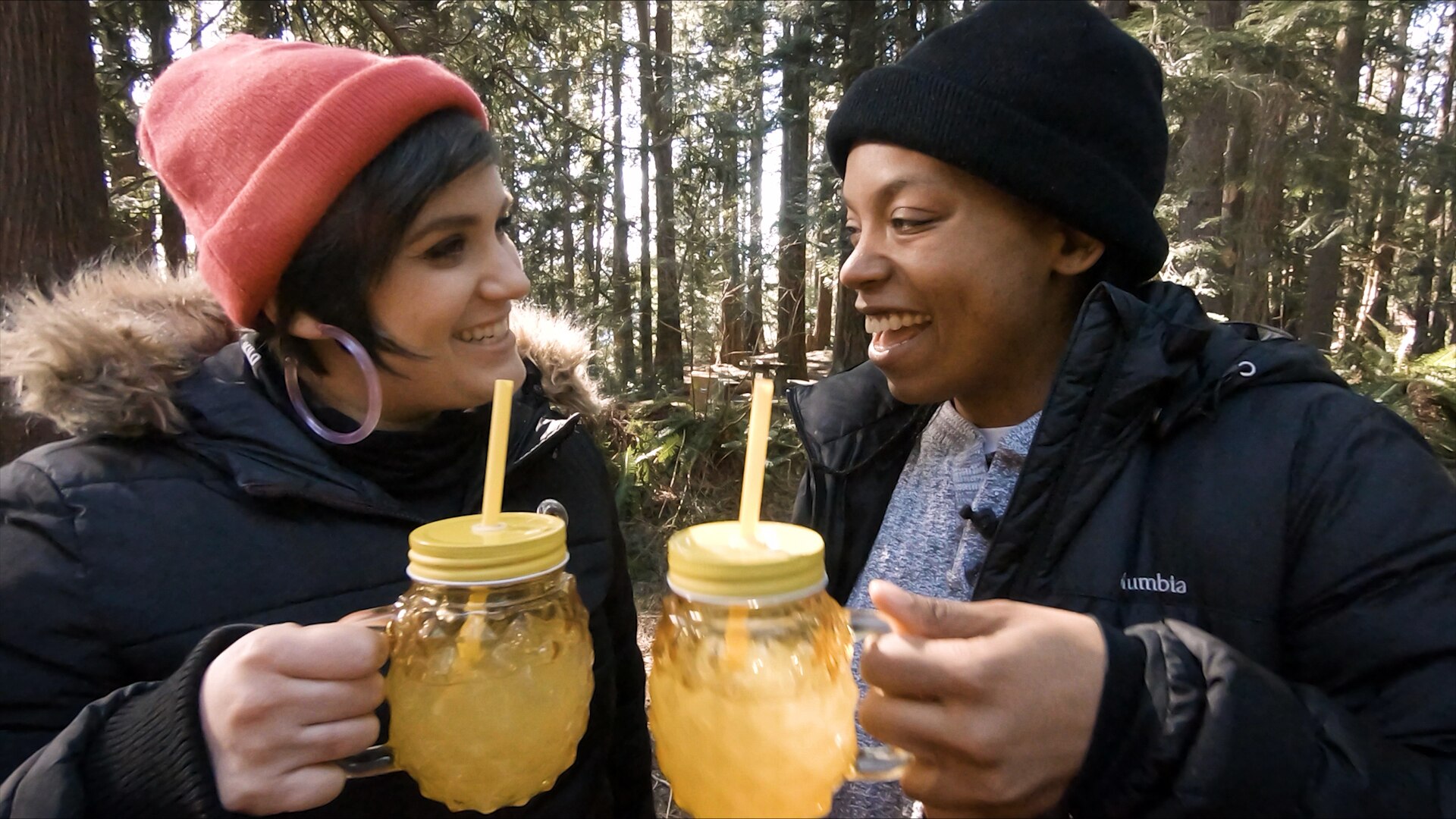 Campworthy hosts clinking drinks