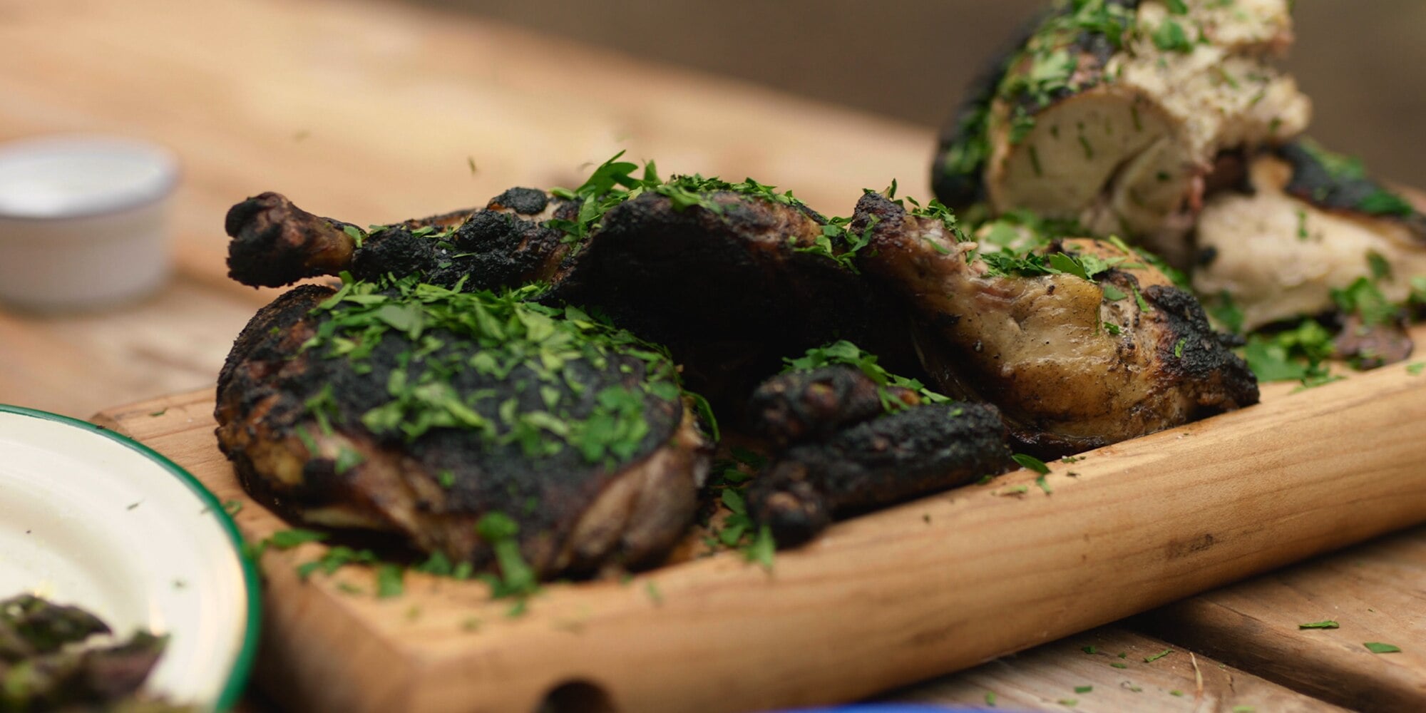 Image of finished spatchcock chicken