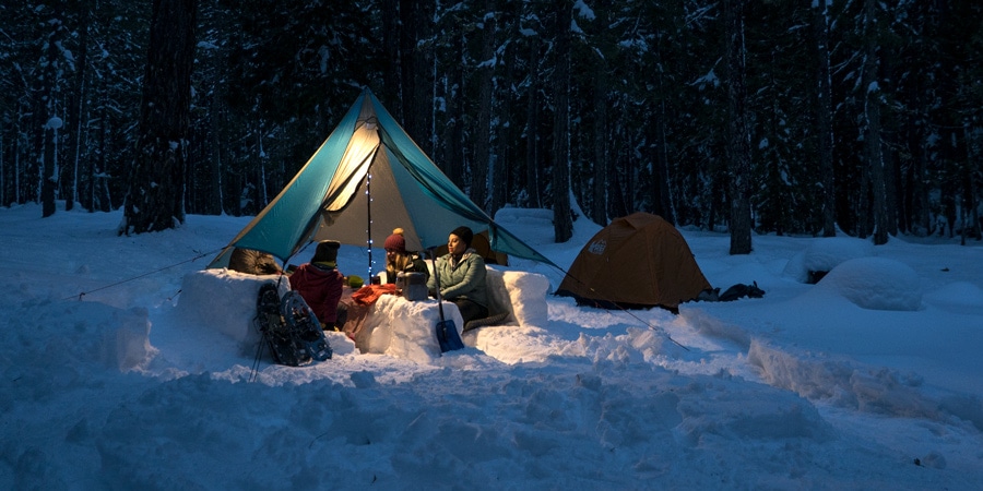 Winter Overnighter - Hot Tent Camping in a Woodland - YouTube