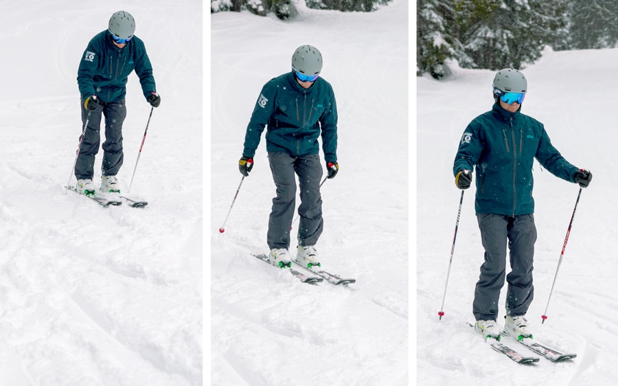 un skieur démontrant comment glisser